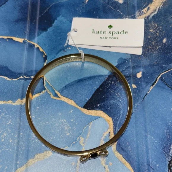 NWT Kate Spade Crm/Blk “Take A Bow”Bangle - Picture 4 of 6